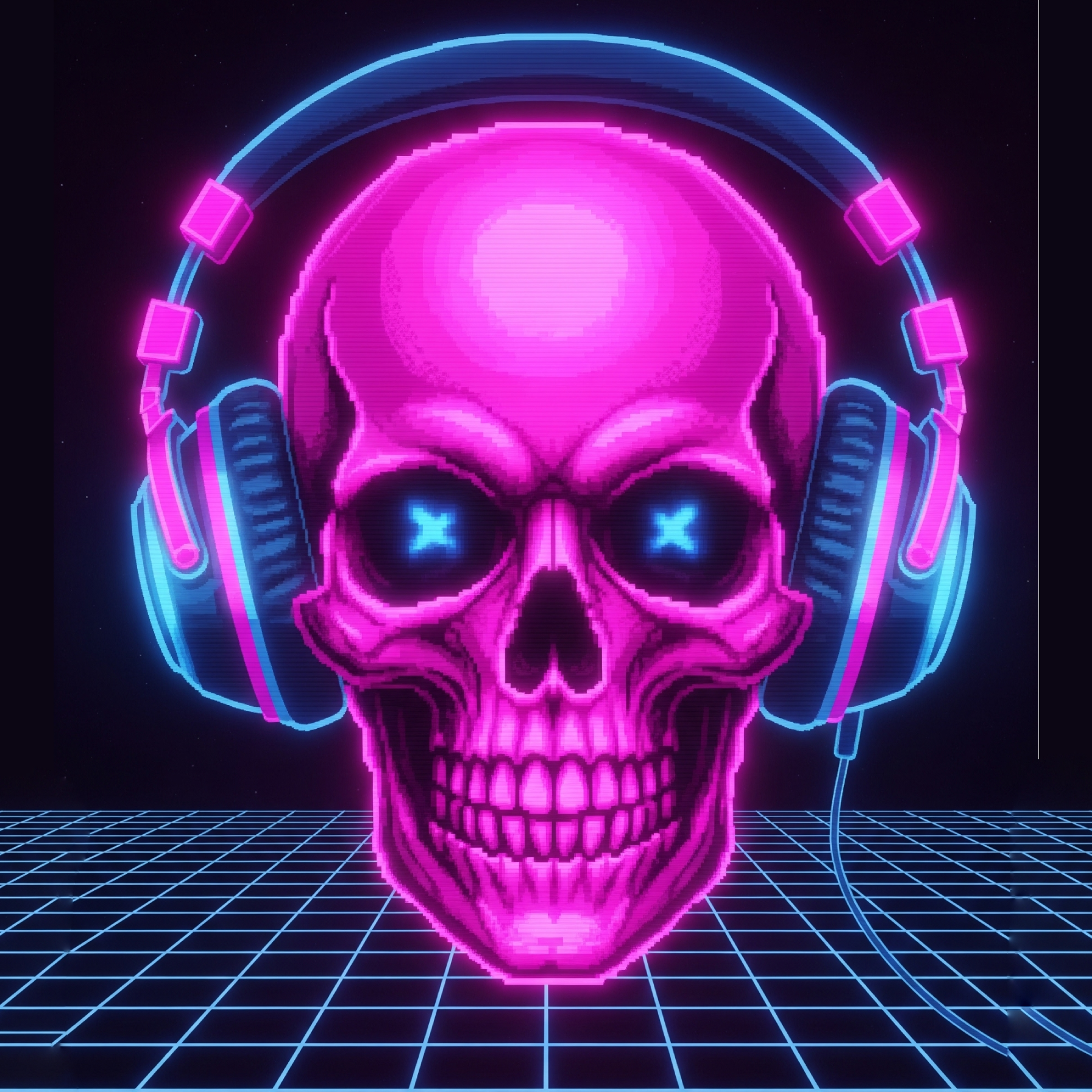 Neon Skull