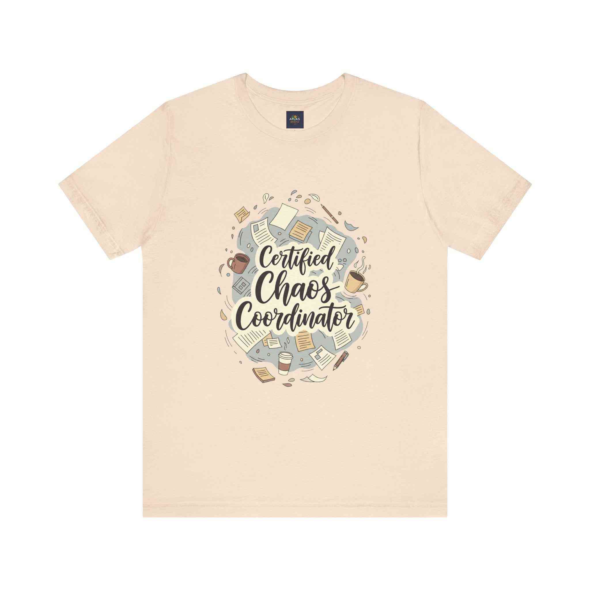 Certified Chaos Coordinator T-Shirt - Funny Mom Teacher Gift | Organized Chaos Tee for Stress-Free Life - Atlas Briefly