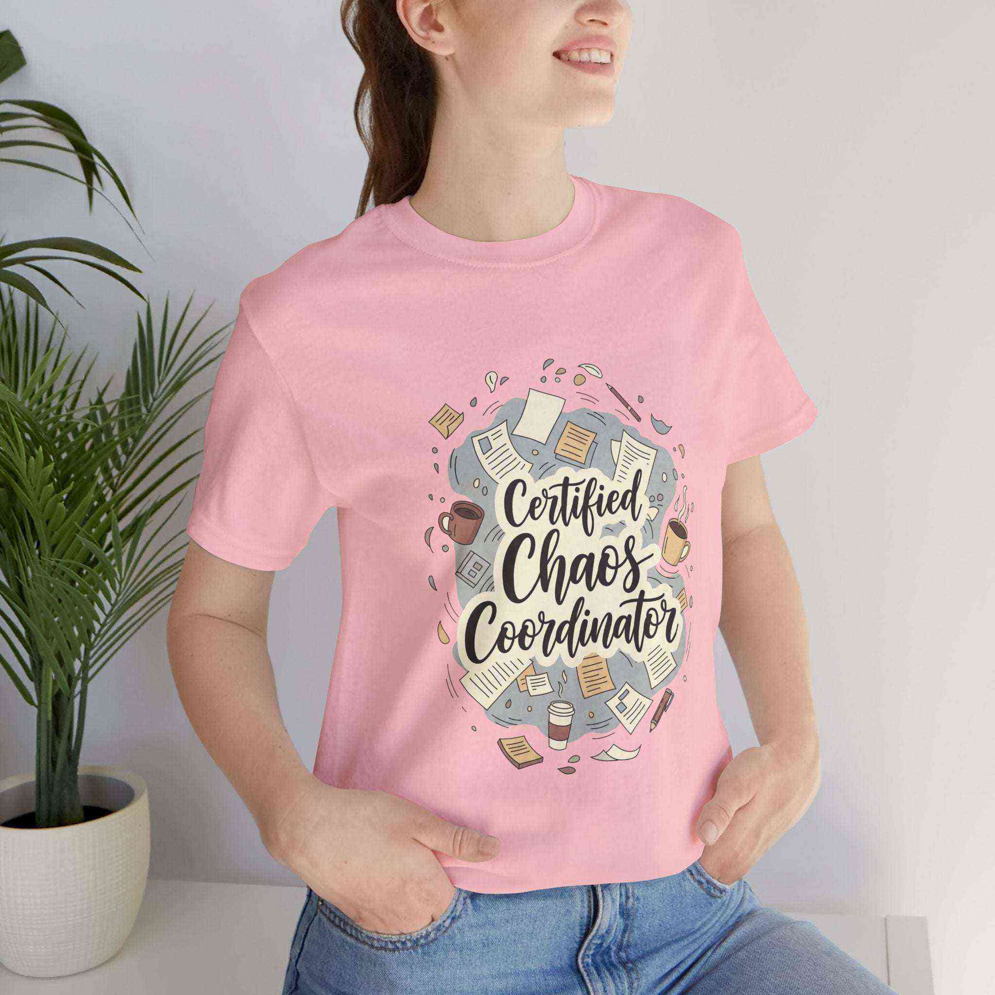 Certified Chaos Coordinator T-Shirt - Funny Mom Teacher Gift | Organized Chaos Tee for Stress-Free Life - Atlas Briefly