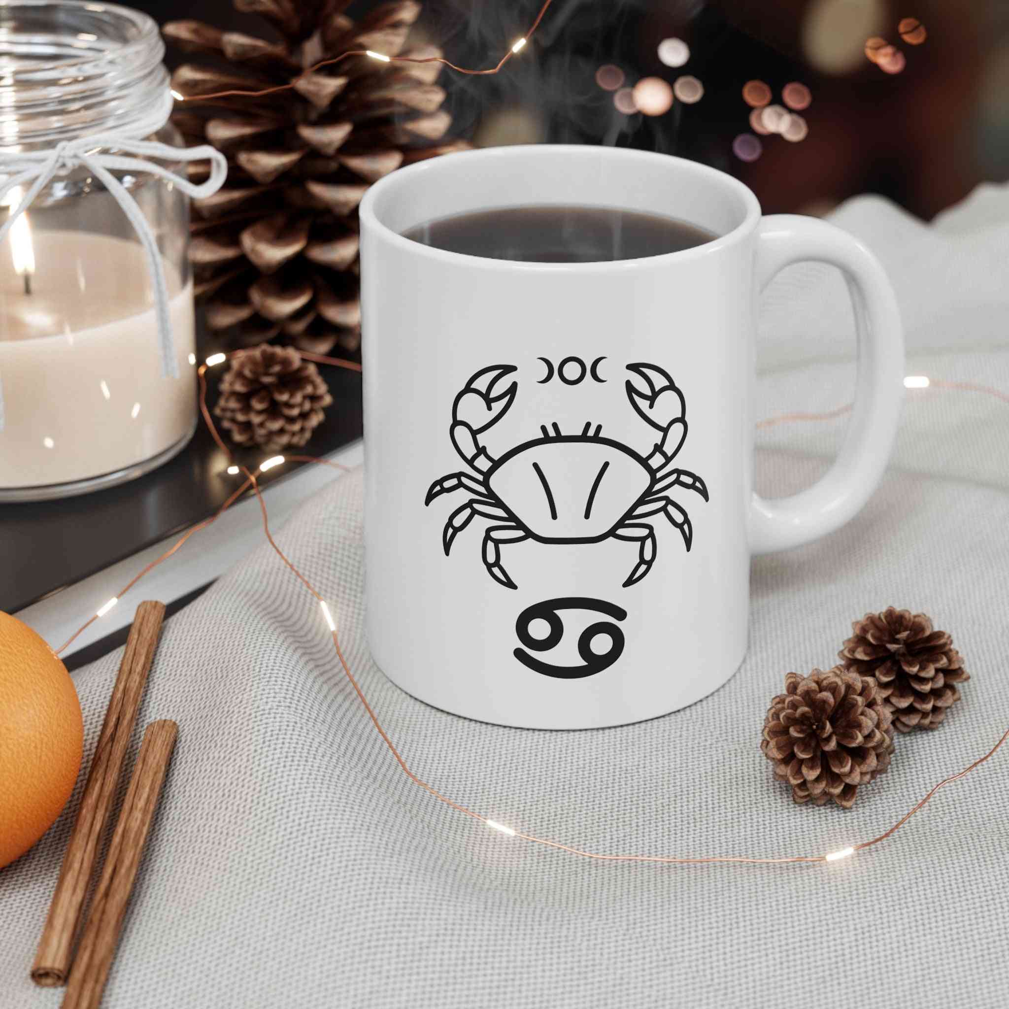 Zodiac Mug - Cancer Minimalist Design Gift