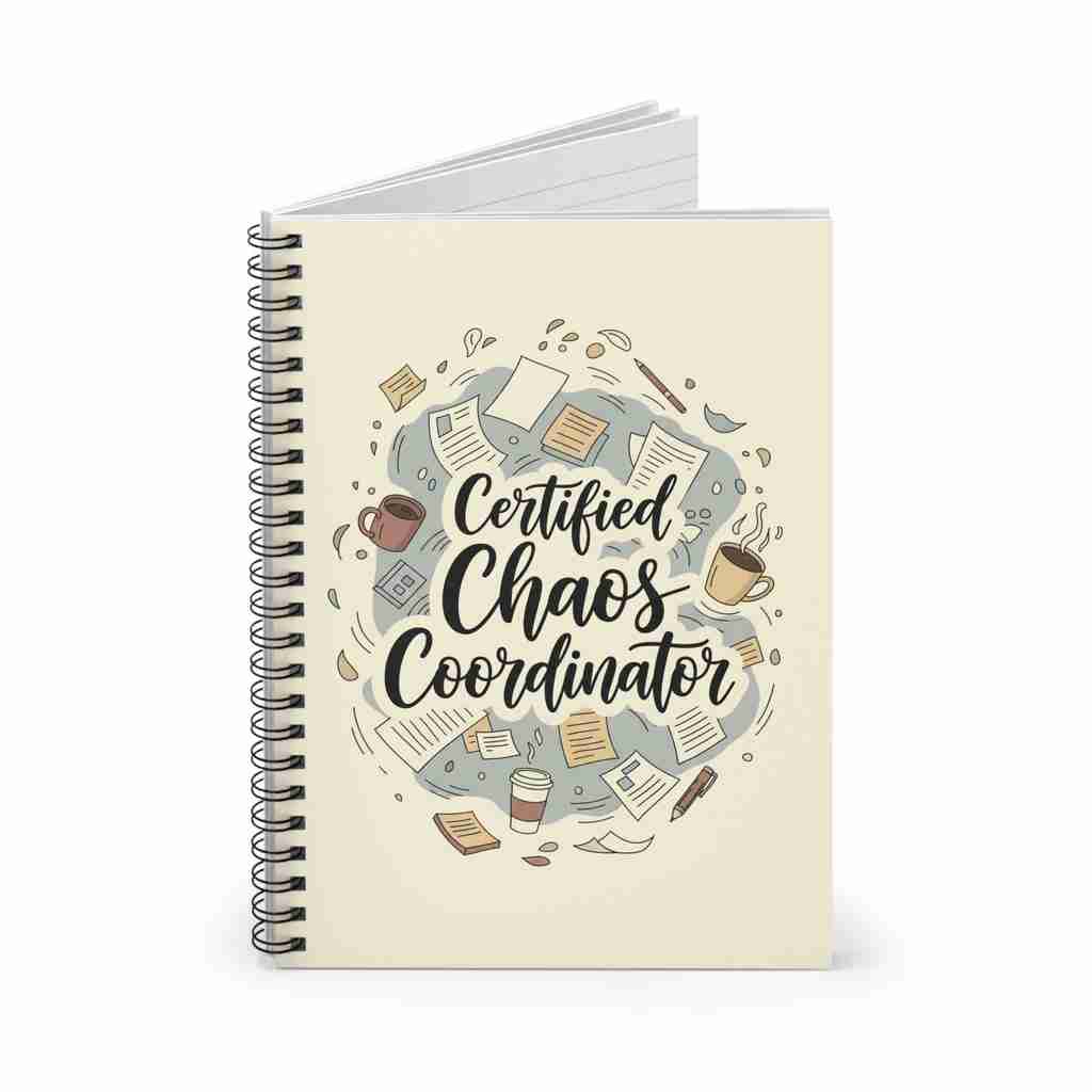 Chaos Coordinator Spiral Notebook - Humor for Moms and Teachers | Perfect Organized Chaos Gift | US Version - Atlas Briefly