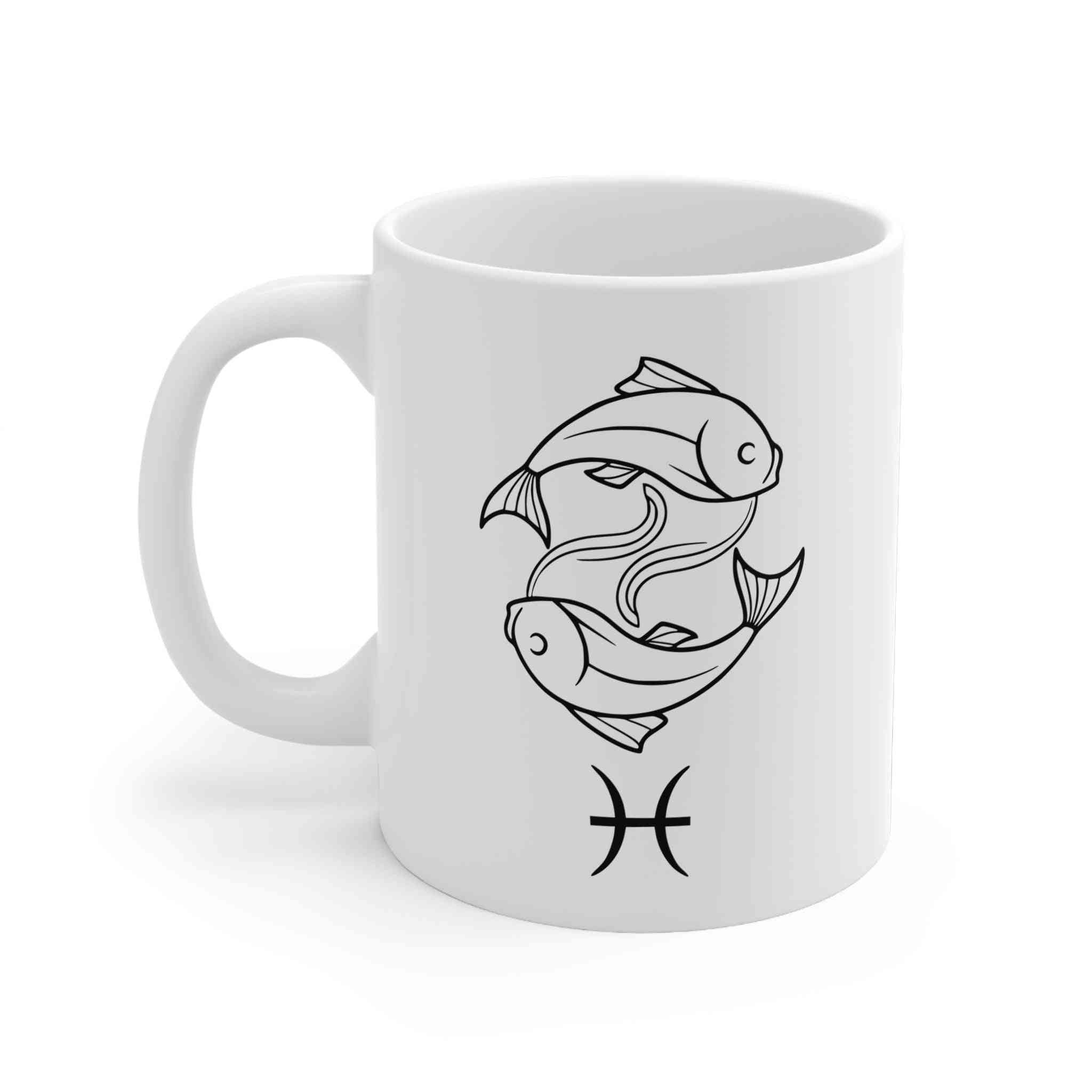 Pisces Zodiac Mug - Minimalist Design 11oz Horoscope