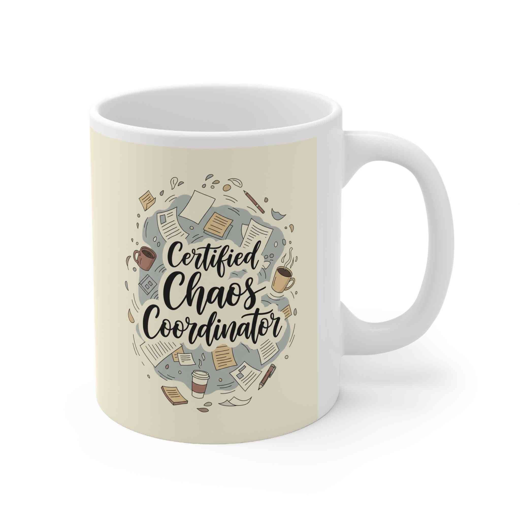 Coffee Mug - Chaos Coordinator Funny Gift for Moms & Teachers