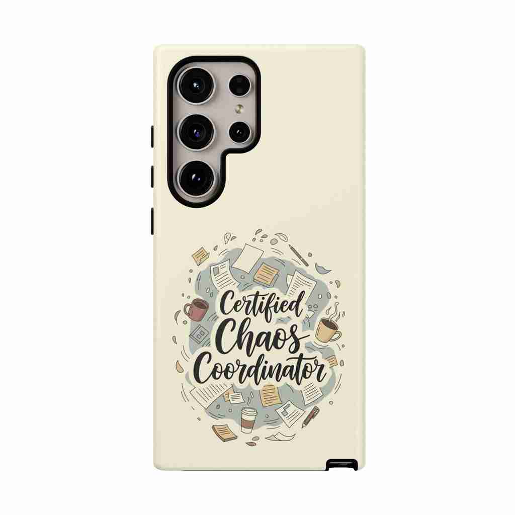 Certified Chaos Coordinator Phone Case - Funny Mobile Cover for Moms and Teachers | Organized Chaos Gift - Atlas Briefly