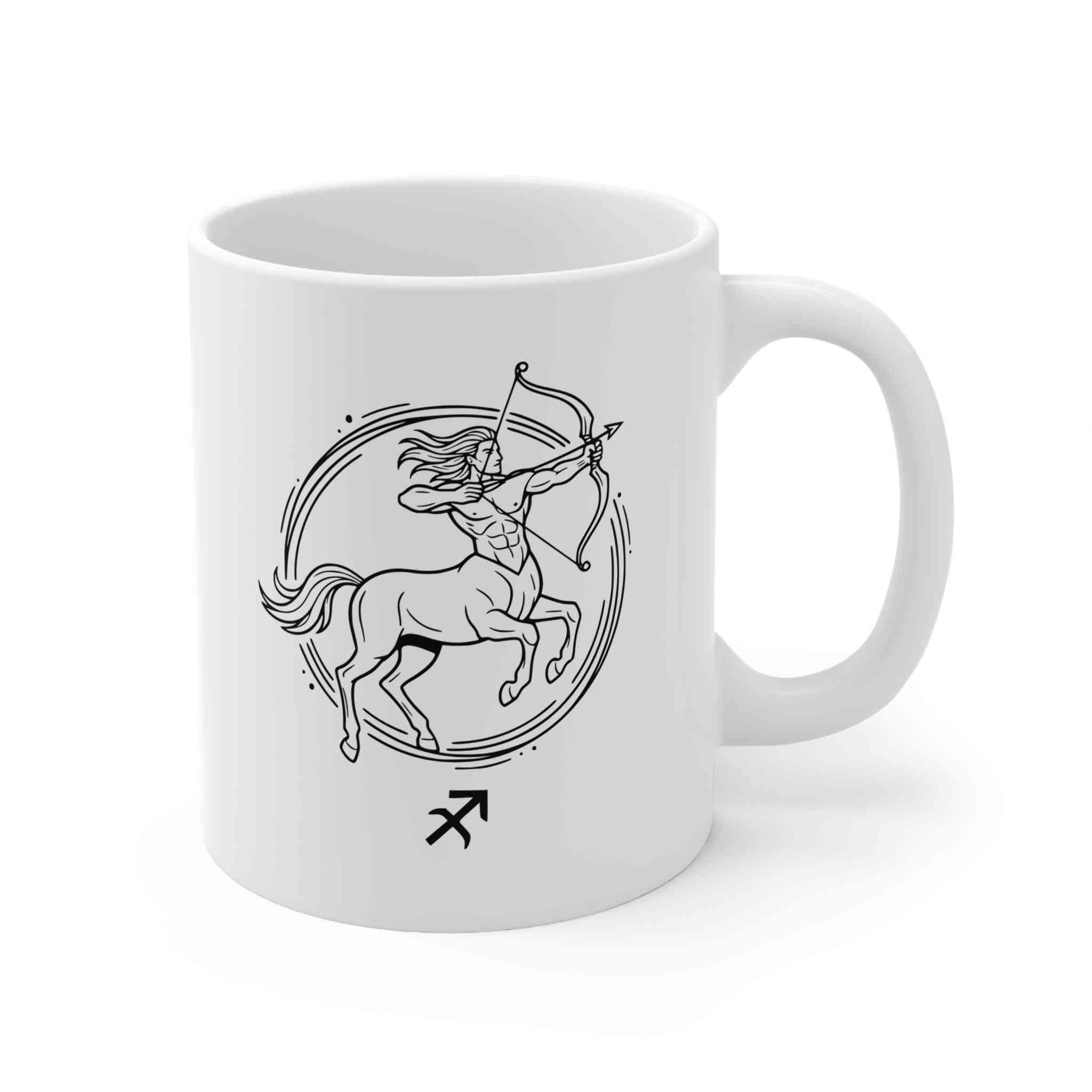 Mug Sagittarius Zodiac Minimalist Design 11oz Horoscope - Perfect Sagittarius Zodiac Mug for Astrology Lovers