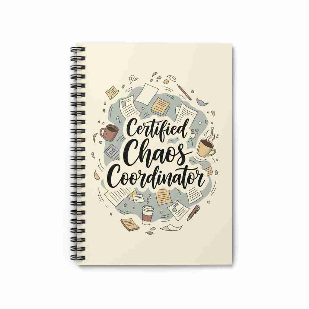 Chaos Coordinator Spiral Notebook - Humor for Moms and Teachers | Perfect Organized Chaos Gift | US Version - Atlas Briefly
