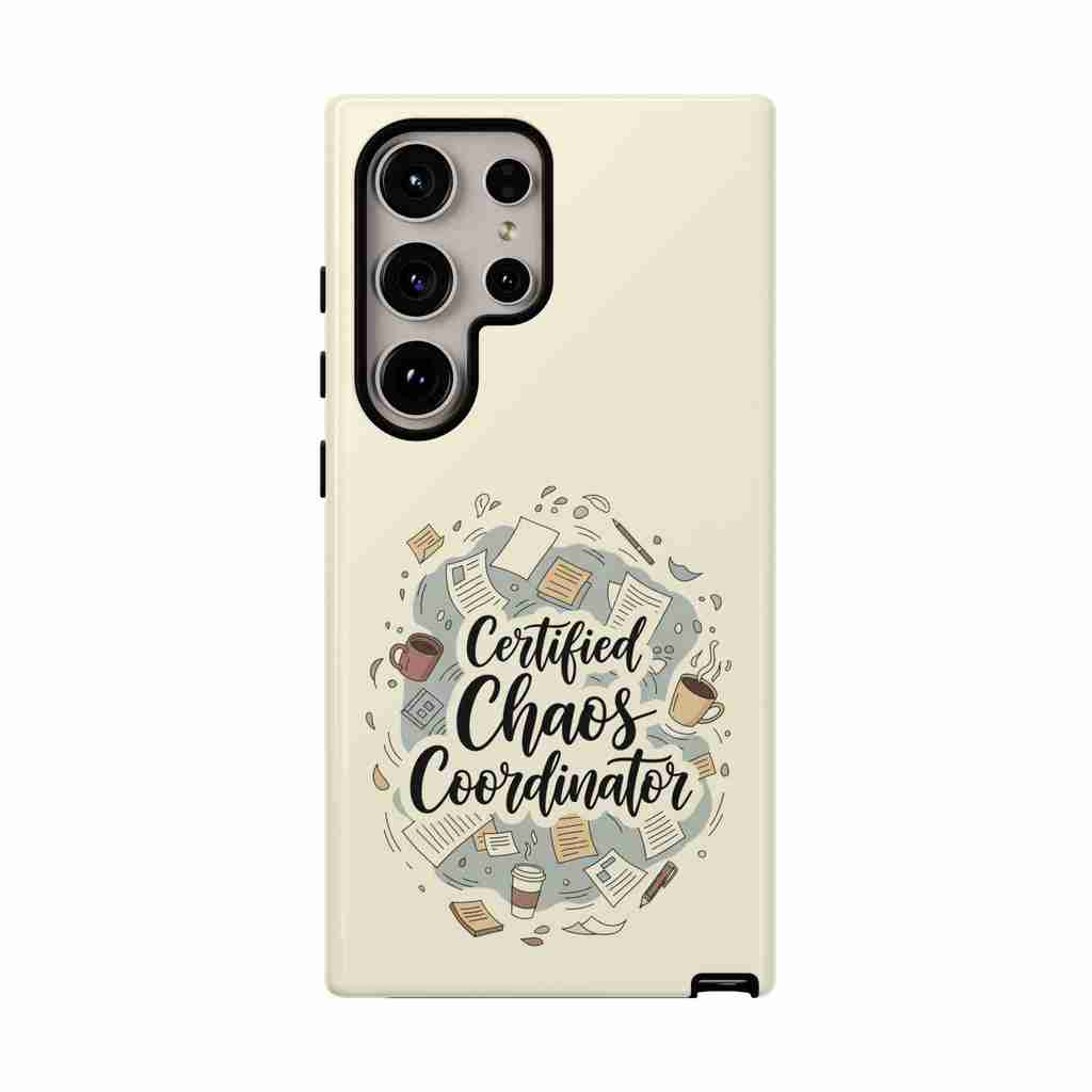 Certified Chaos Coordinator Phone Case - Funny Mobile Cover for Moms and Teachers | Organized Chaos Gift - Atlas Briefly