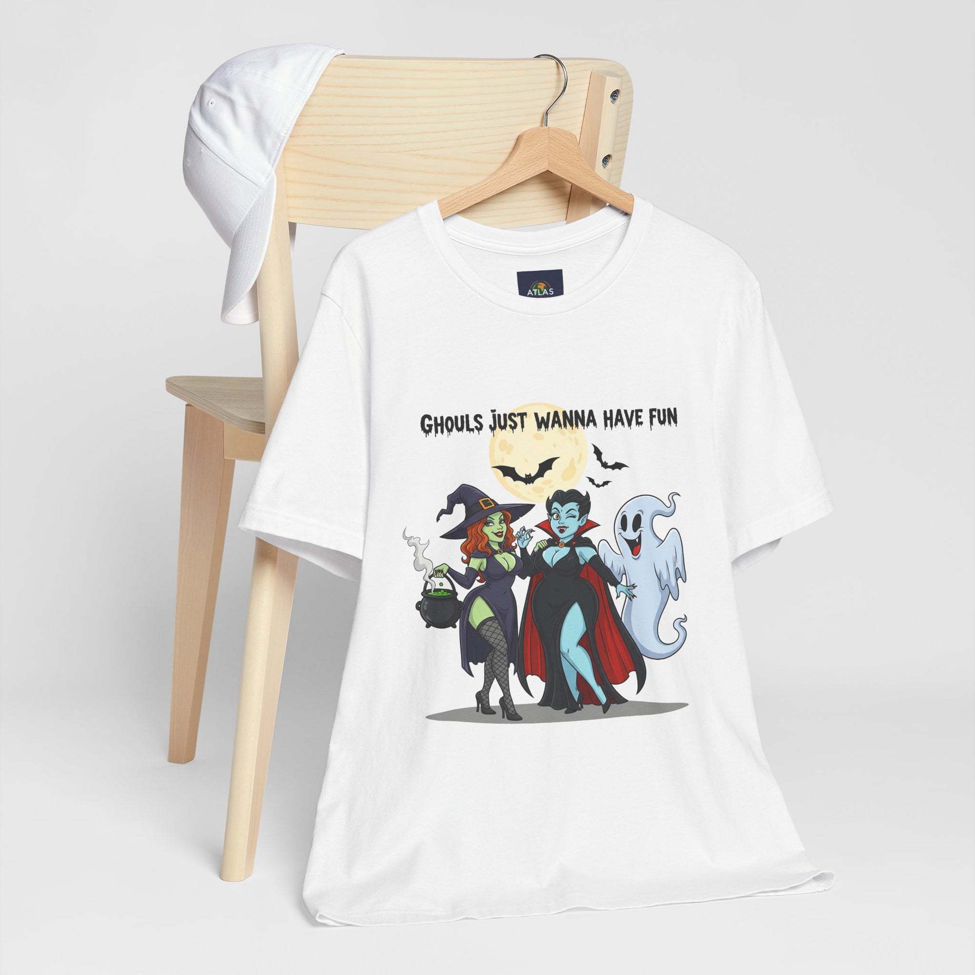 Ghouls Just Wanna Have Fun Halloween T-Shirt - Cute Witch Vampire Ghost Tee | Halloween Character Shirt - Atlas Briefly