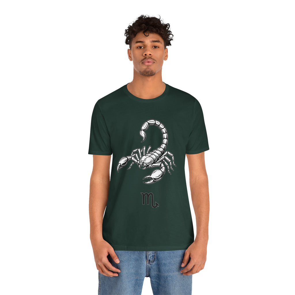 Scorpio Zodiac Tee - Unisex Minimalist Black and White Design