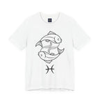 Pisces Zodiac T-shirt - Minimalist Black and White Unisex Tee
