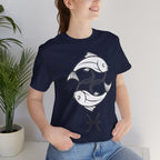 Pisces Zodiac T-shirt - Minimalist Black and White Unisex Tee