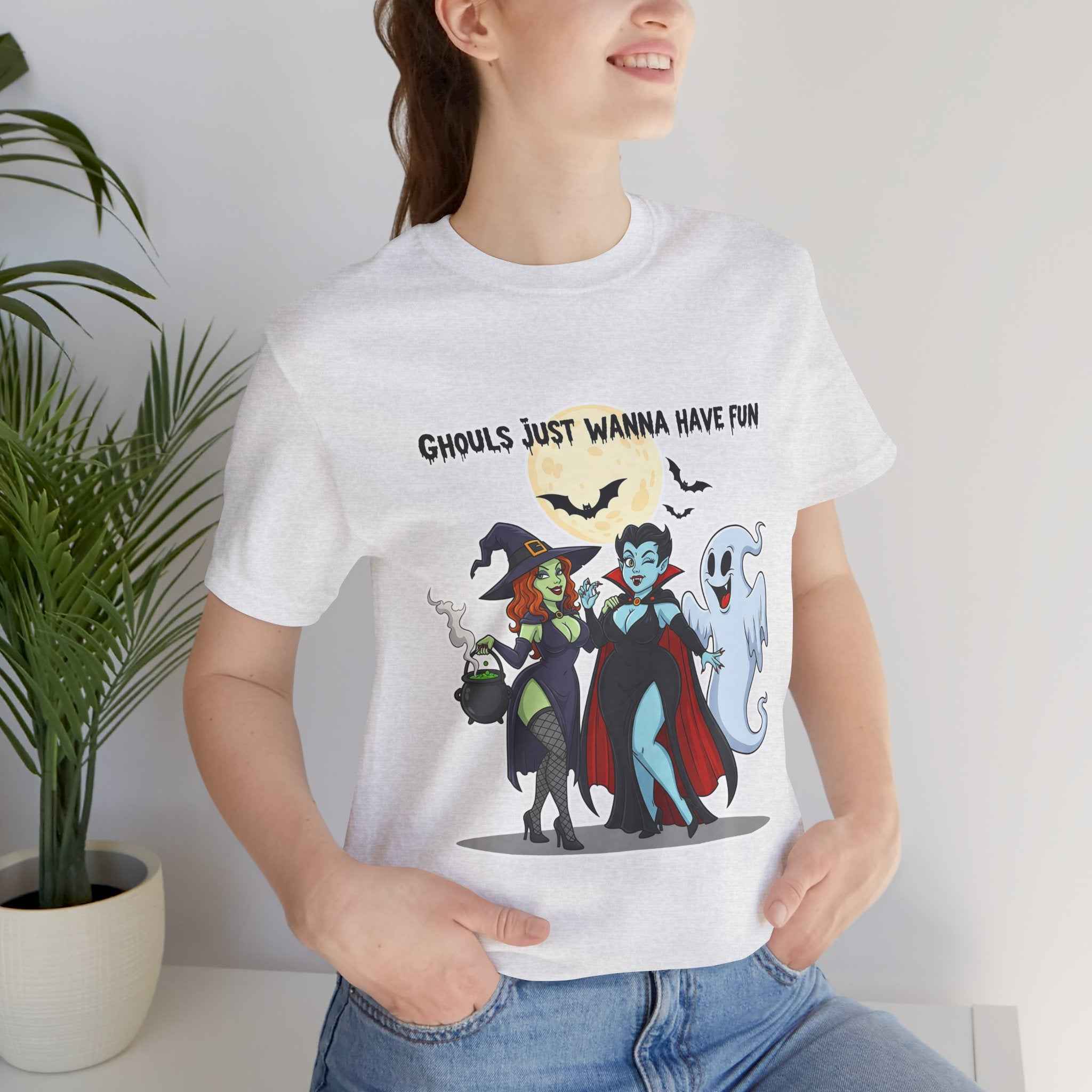 Ghouls Just Wanna Have Fun T-Shirt - Cute Halloween Witch Vampire Ghost Tee - Atlas Briefly