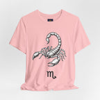 Scorpio Zodiac Tee - Unisex Minimalist Black and White Design