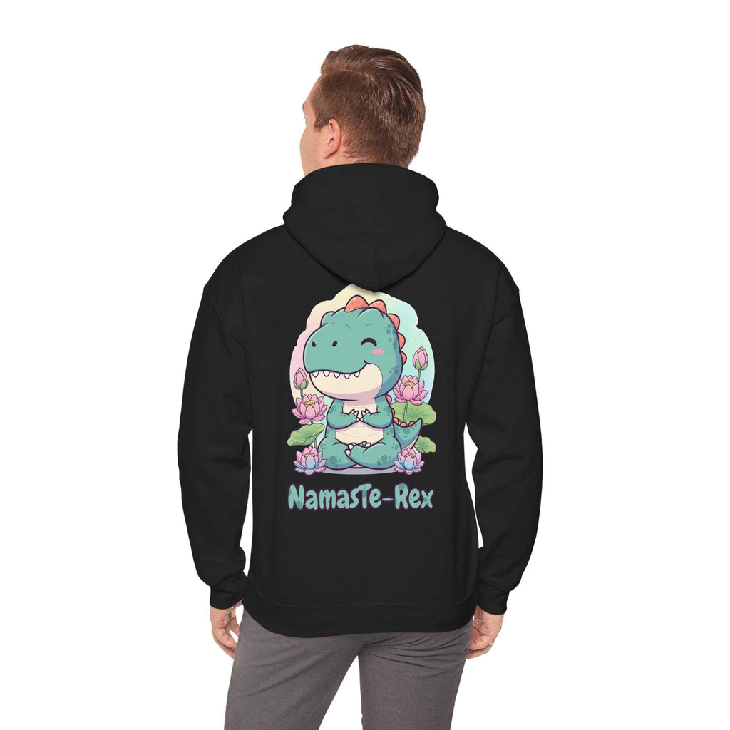 NamasTe-Rex Hoodie - Fun Yoga Dinosaur Sweatshirt for Comfort and Style - Atlas Briefly