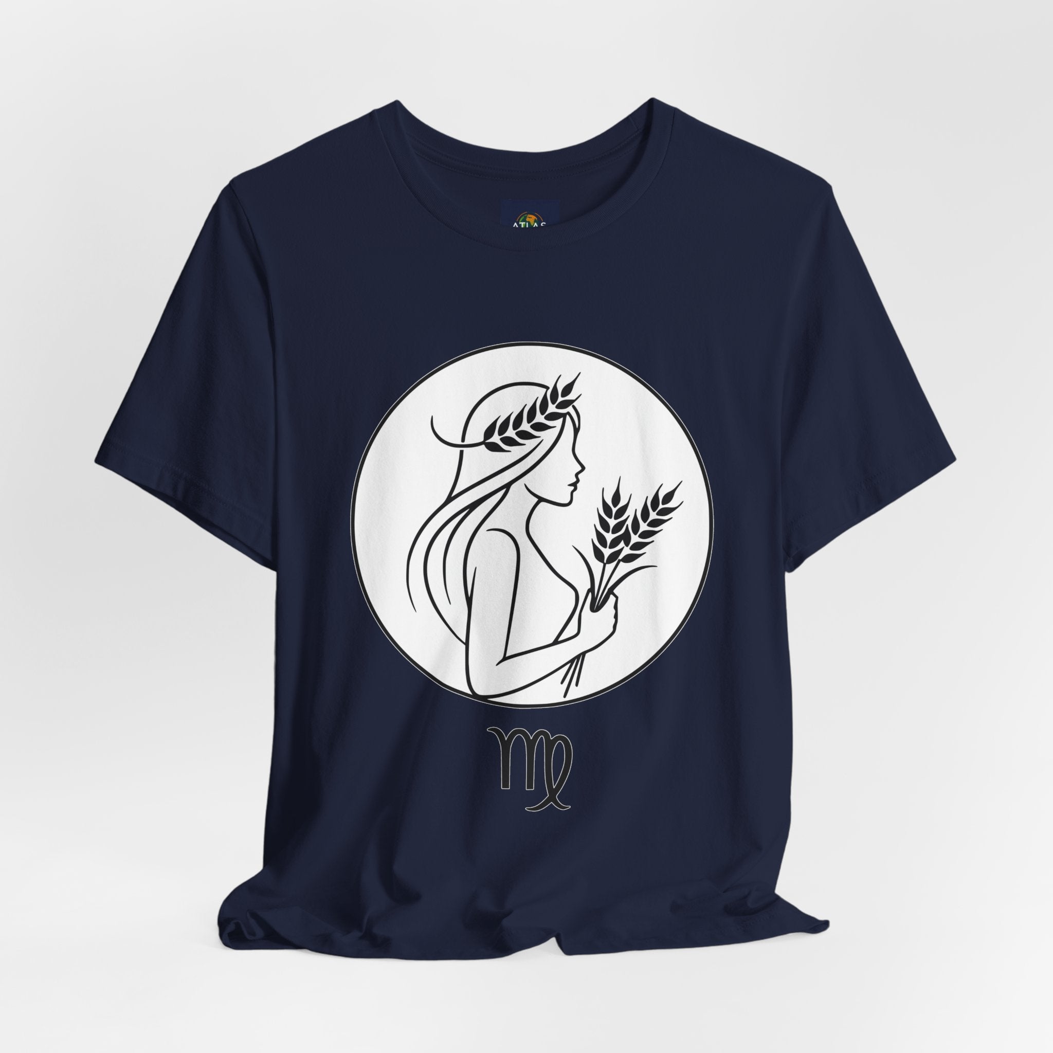 Virgo Zodiac Tee - Minimalist Black and White Unisex T-Shirt
