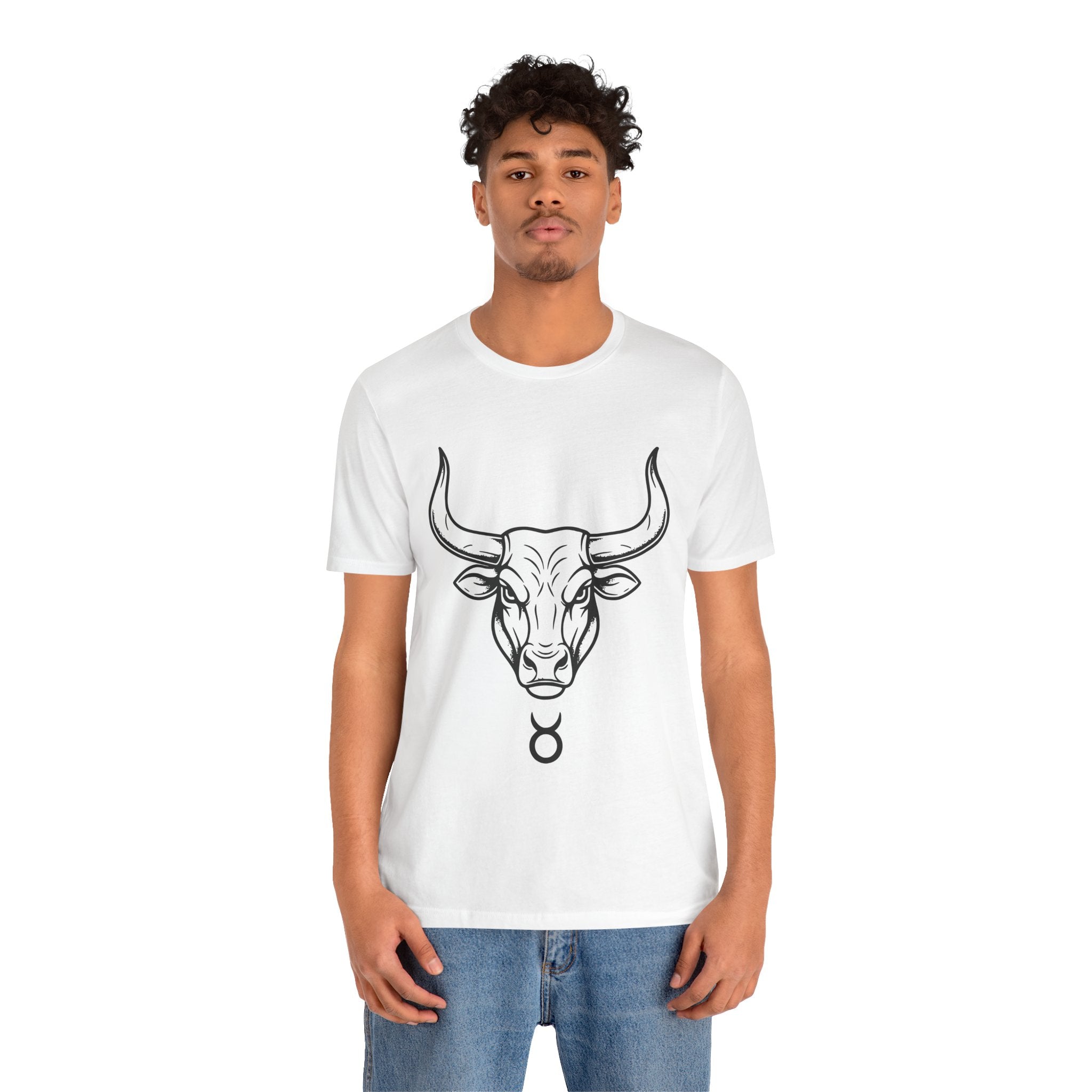 Taurus Zodiac T-Shirt - Minimalist Black and White Unisex T-Shirt