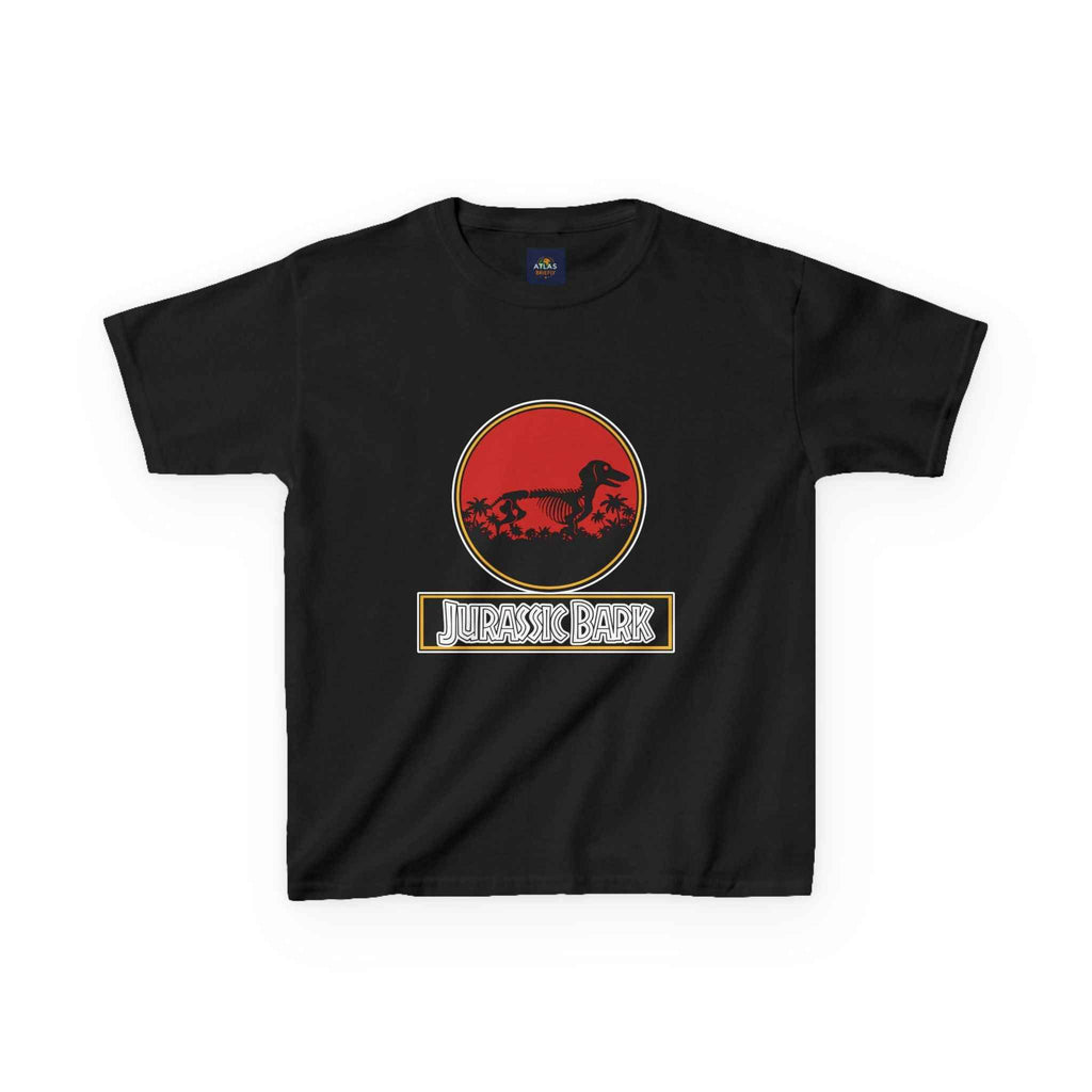 Kids Dachshund T-Shirt - Jurassic Bark Wiener Dog Tee - Atlas Briefly
