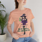 Sexy Witch Halloween T-Shirt - Flirty Witch Costume Tee | Trick or Treat Halloween Shirt - Atlas Briefly