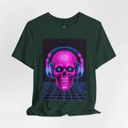 Neon Skull Synthwave Tee - Atlas Briefly