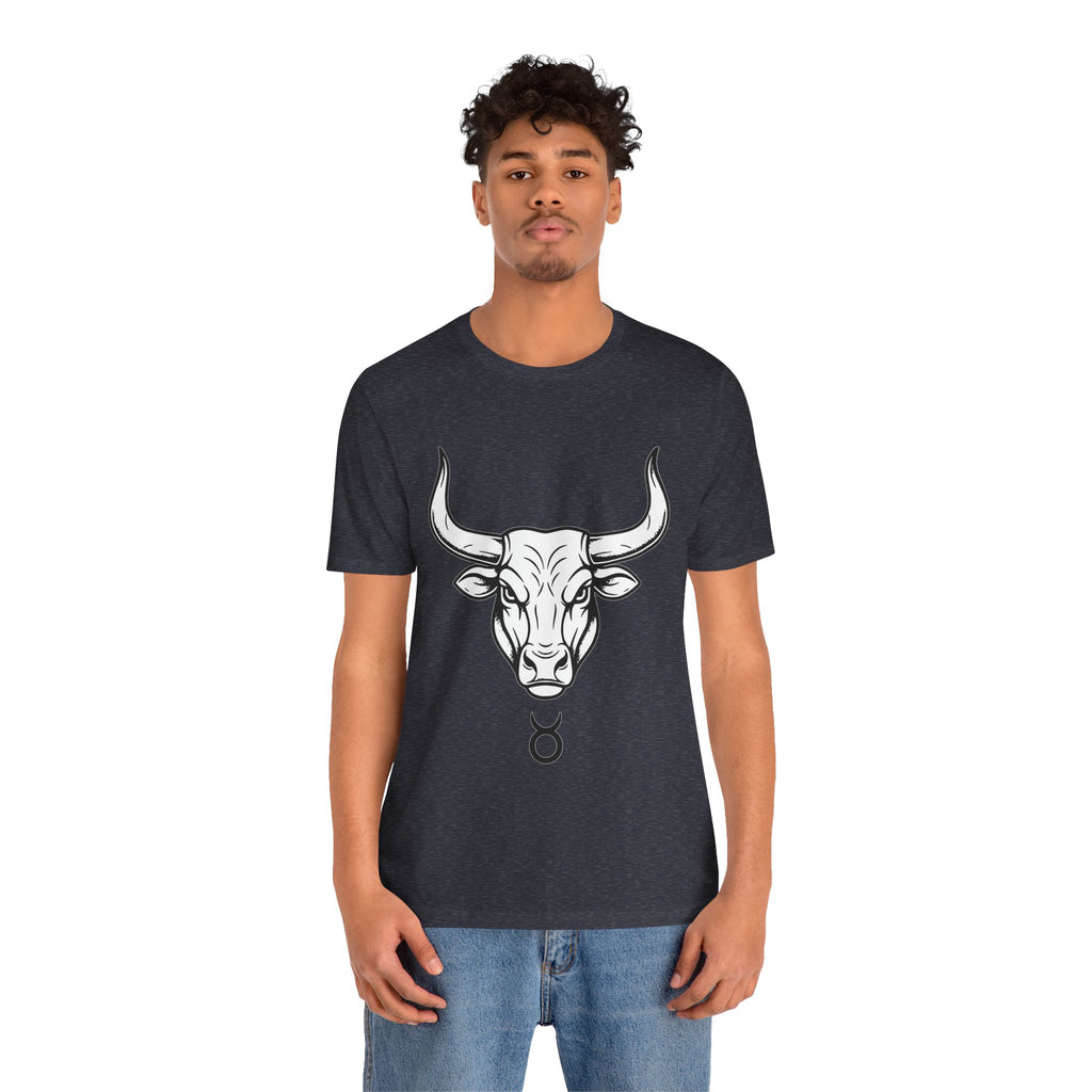 Taurus Zodiac T-Shirt - Minimalist Black and White Unisex T-Shirt