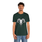 Aries Horoscope Tee - Unisex Black and White Minimal Design