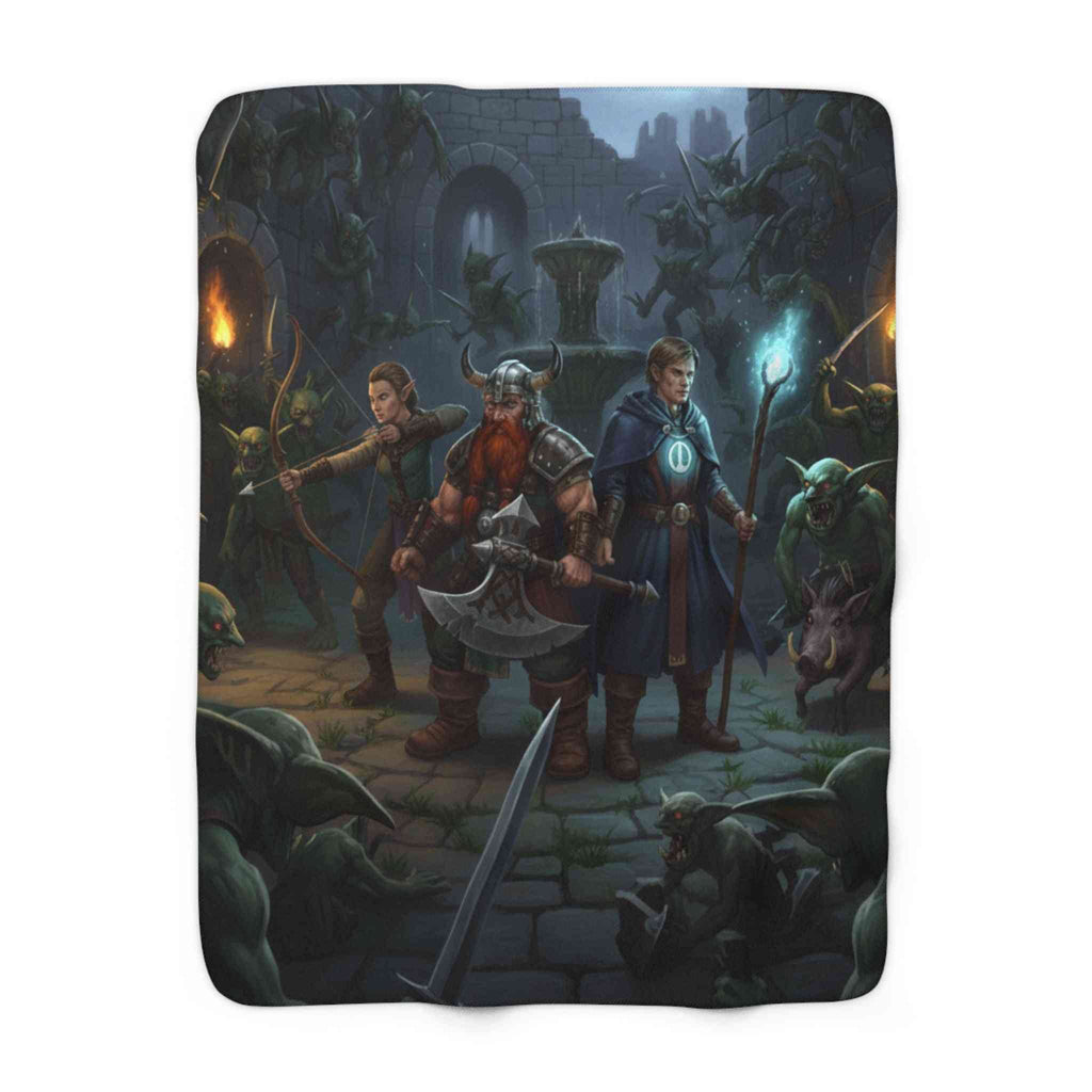 Surrounded in the Dungeon Sherpa Fleece Blanket for Ultimate Comfort