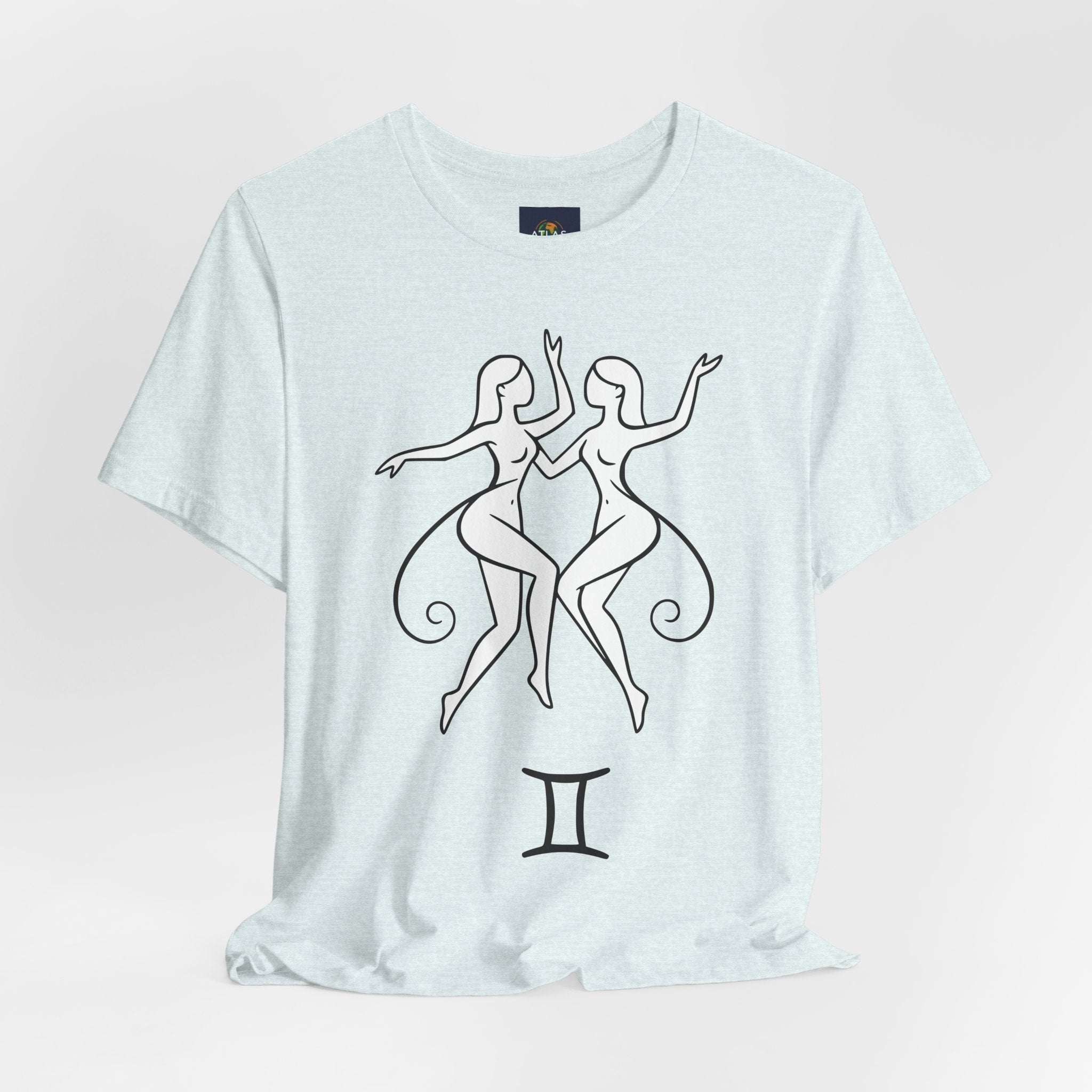 Gemini Zodiac Tee - Minimalistic Black and White Unisex Design
