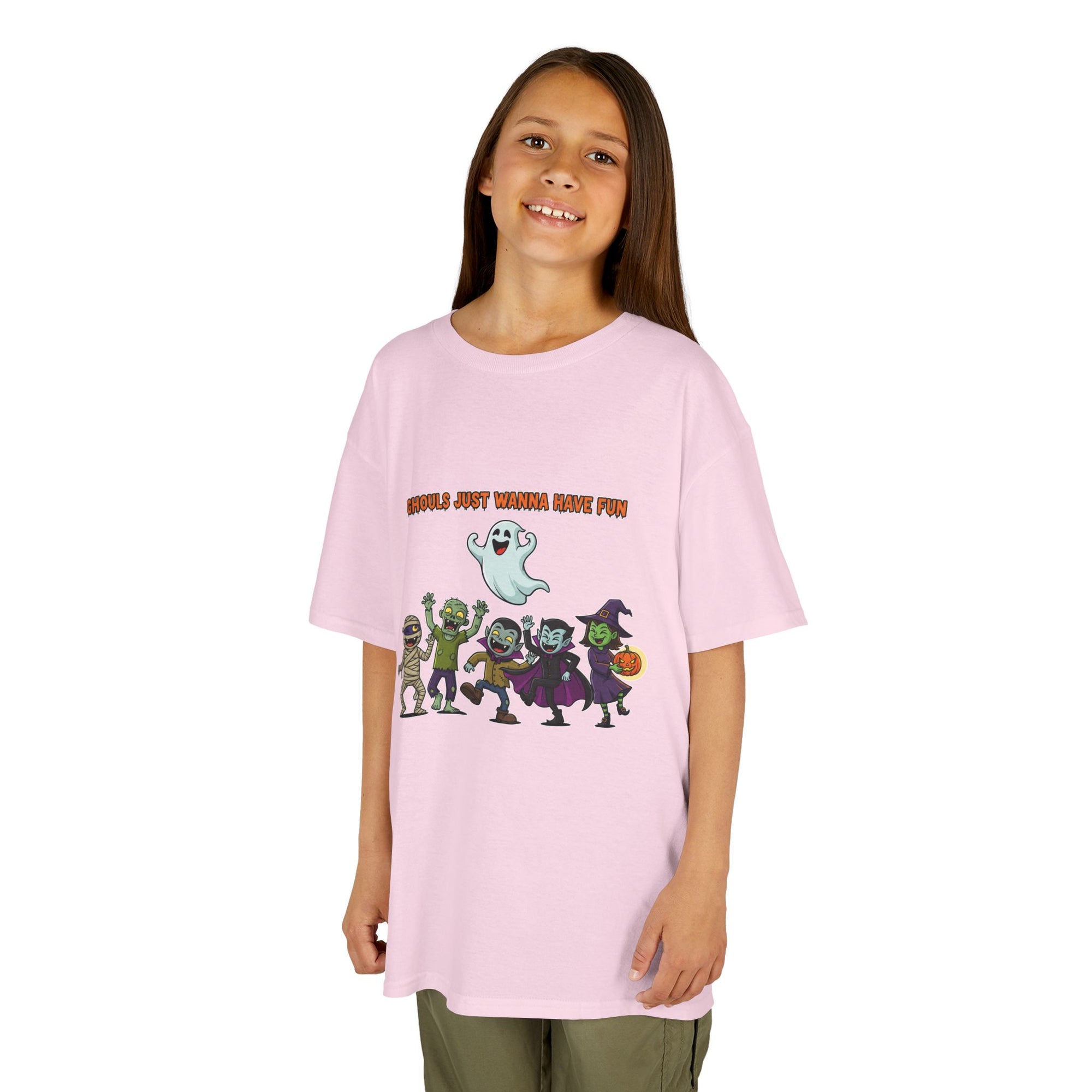 Ghouls Just Wanna Have Fun Kids Halloween T-Shirt | Funny Ghost Mummy Zombie Vampire Witch Shirt for Boys & Girls Trick or Treat Tee - Atlas Briefly