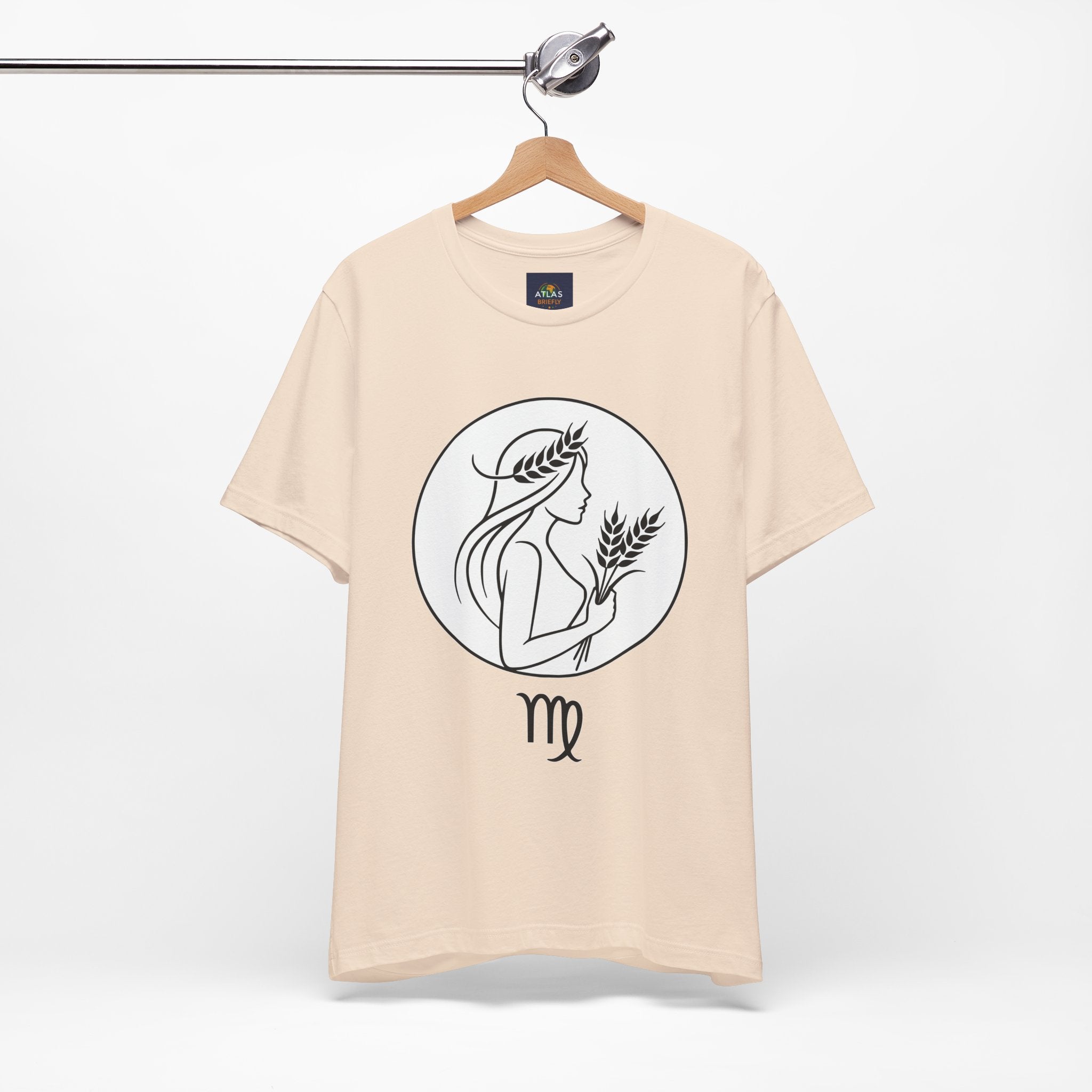 Virgo Zodiac Tee - Minimalist Black and White Unisex T-Shirt