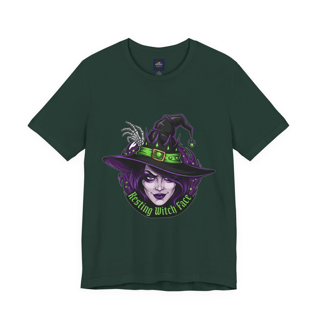 Resting Witch Face Halloween T-Shirt - Funny Witch Tee for Women & Men | Halloween Graphic Shirt - Atlas Briefly