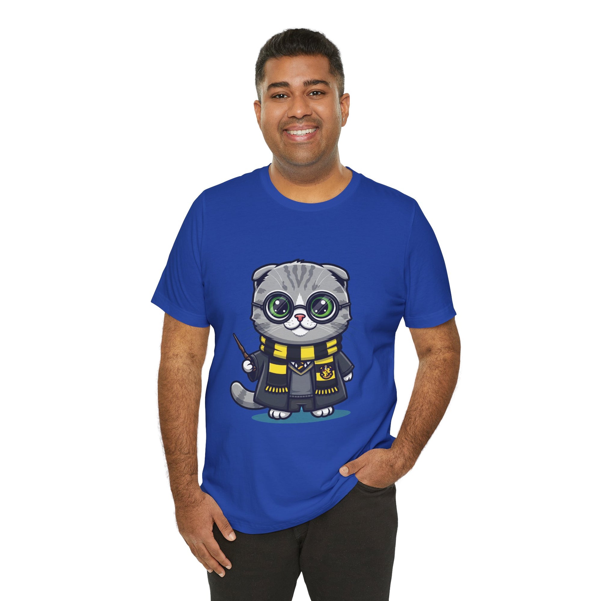 Hufflepurr Harry Potter T-Shirt - Funny Wizarding World Tee | Cute Potter Cat Gift - Atlas Briefly