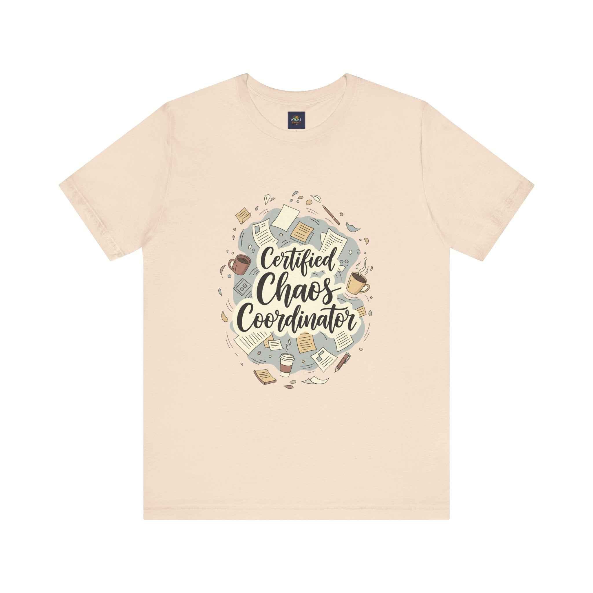 Certified Chaos Coordinator T-Shirt - Funny Mom Teacher Gift | Organized Chaos Tee for Stress-Free Life - Atlas Briefly