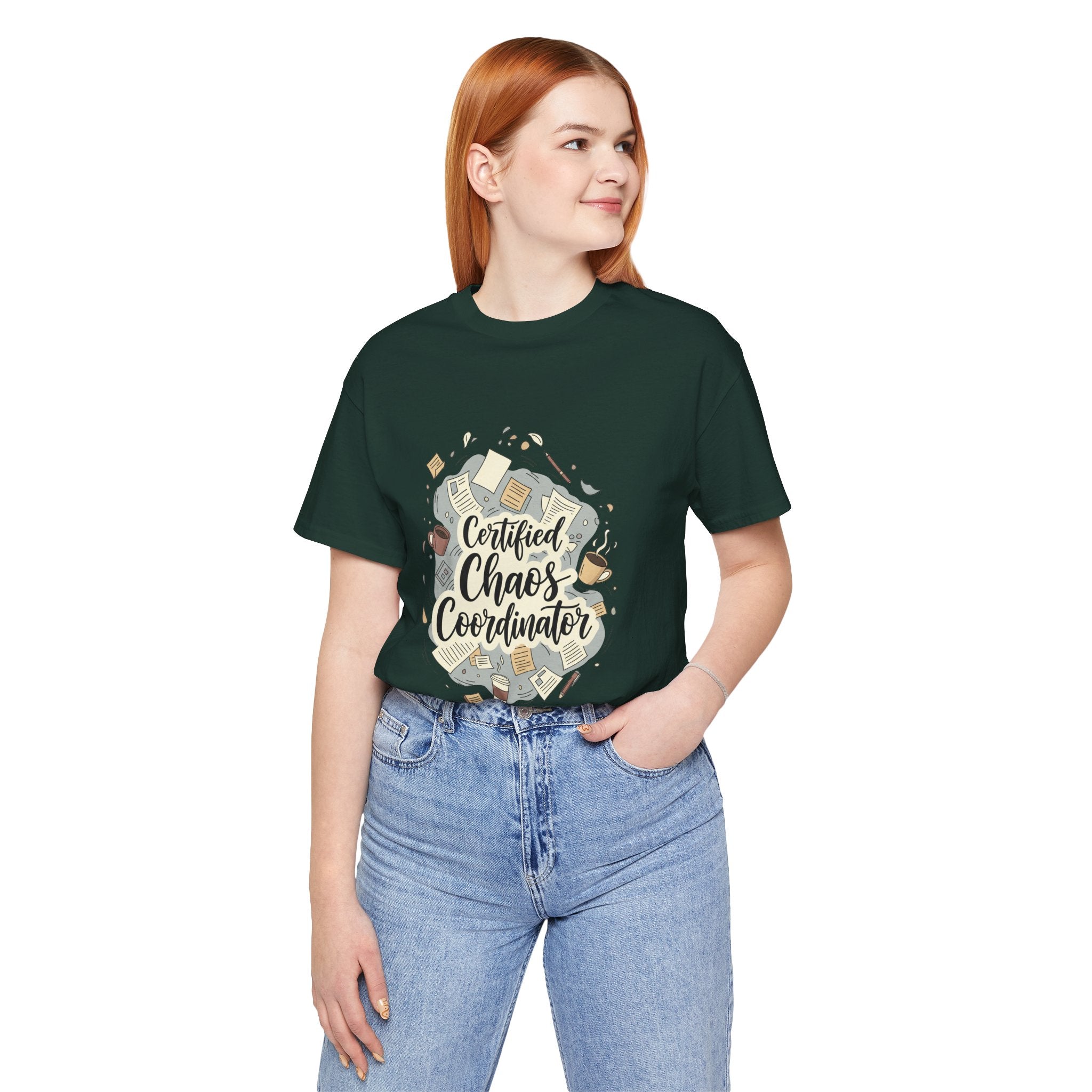 Certified Chaos Coordinator T-Shirt - Funny Mom Teacher Gift | Organized Chaos Tee - Atlas Briefly