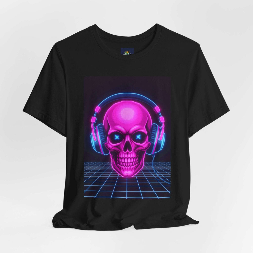 Neon Skull Synthwave Tee - Atlas Briefly
