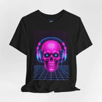 Neon Skull Synthwave Tee - Atlas Briefly