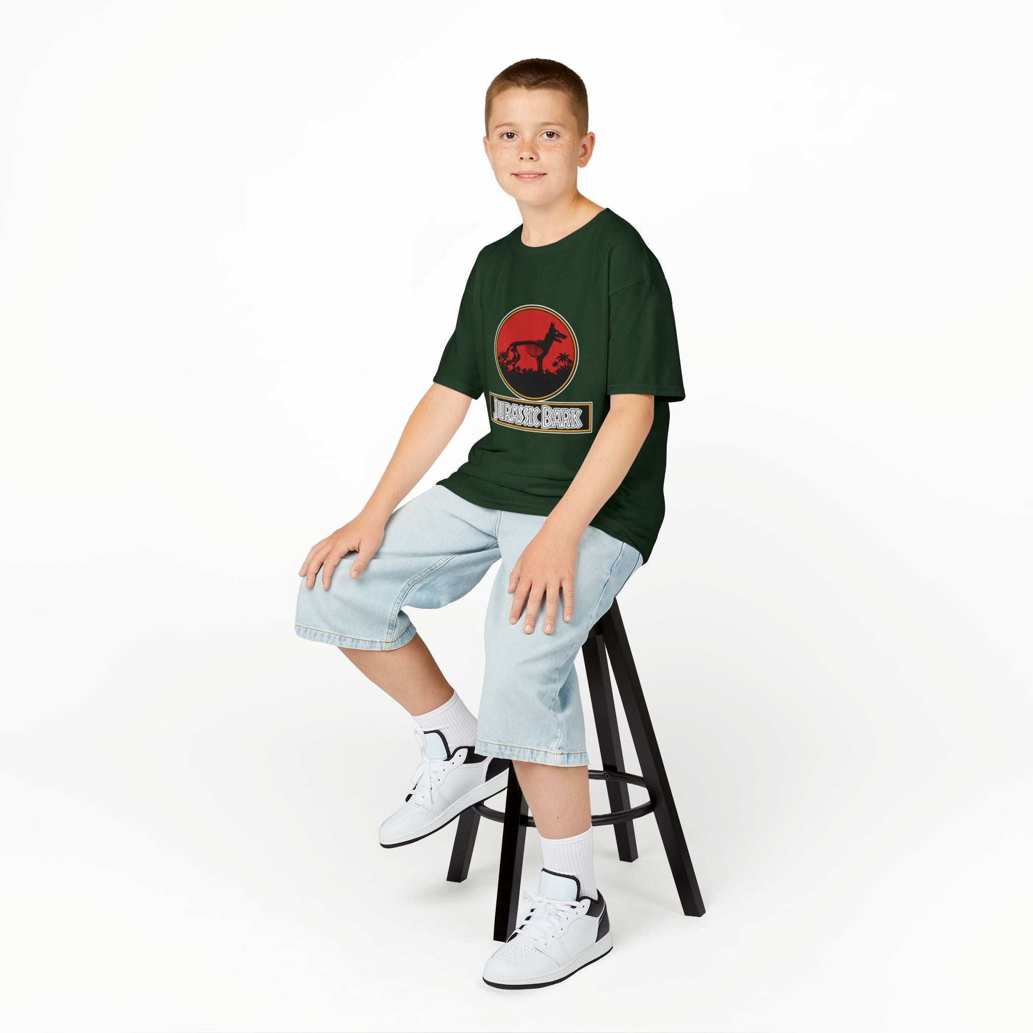 Kids German Shepherd T-Shirt - Fun Jurassic Bark Tee for Kids with Worldwide Shipping