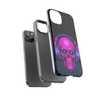 Neon Skull Synthwave Phone Case - Retro 80s Cyberpunk Mobile Cover | Vaporwave Tech Gift - Atlas Briefly