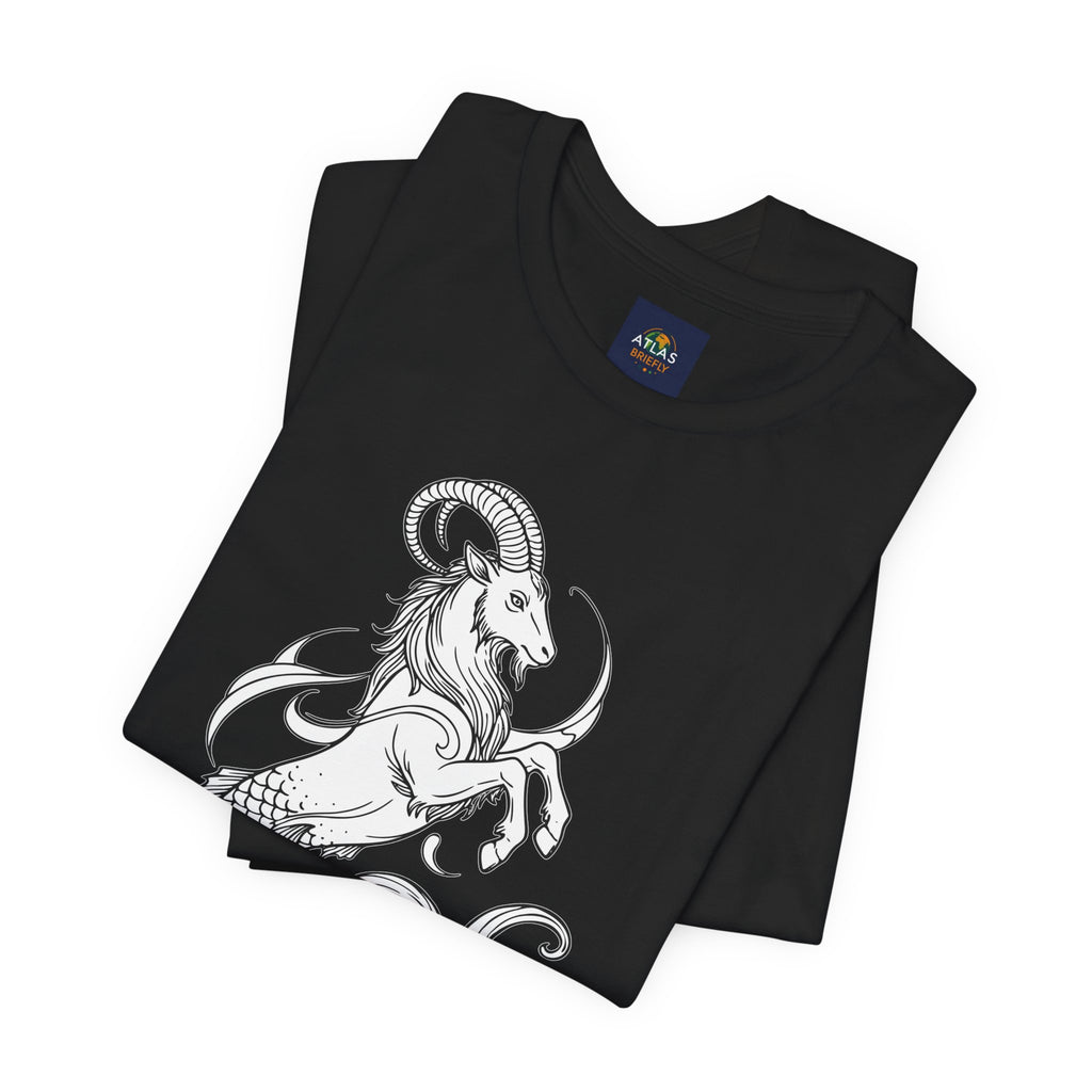Capricorn Zodiac Tee - Unisex Minimalist Horoscope Shirt in Black and White