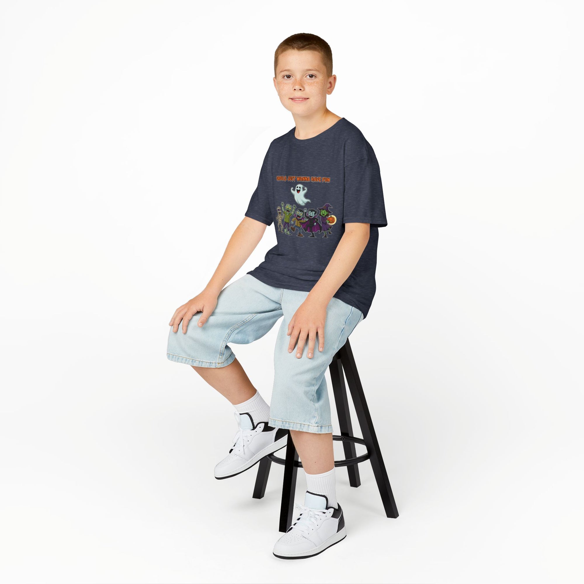 Ghouls Just Wanna Have Fun Kids Halloween T-Shirt | Funny Ghost Mummy Zombie Vampire Witch Shirt for Boys & Girls Trick or Treat Tee - Atlas Briefly
