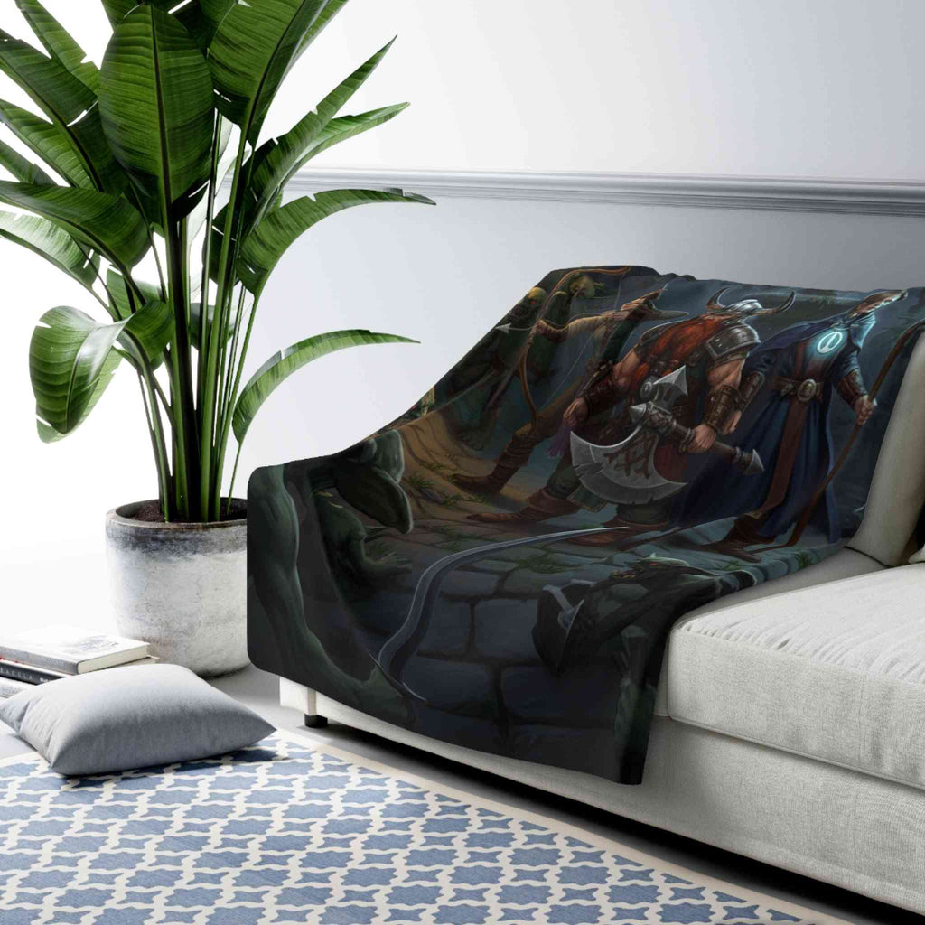 Surrounded in the Dungeon Sherpa Fleece Blanket for Ultimate Comfort