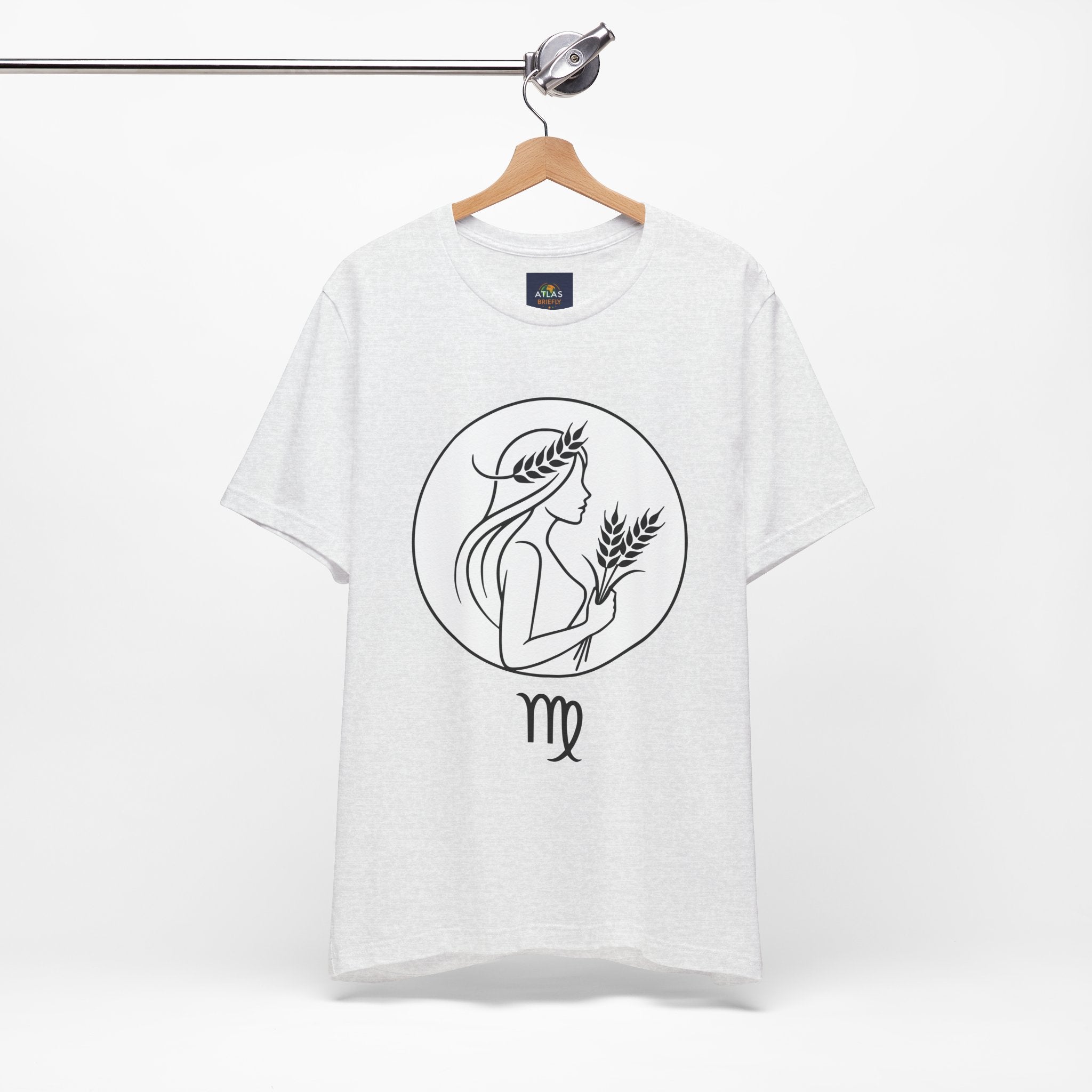 Virgo Zodiac Tee - Minimalist Black and White Unisex T-Shirt