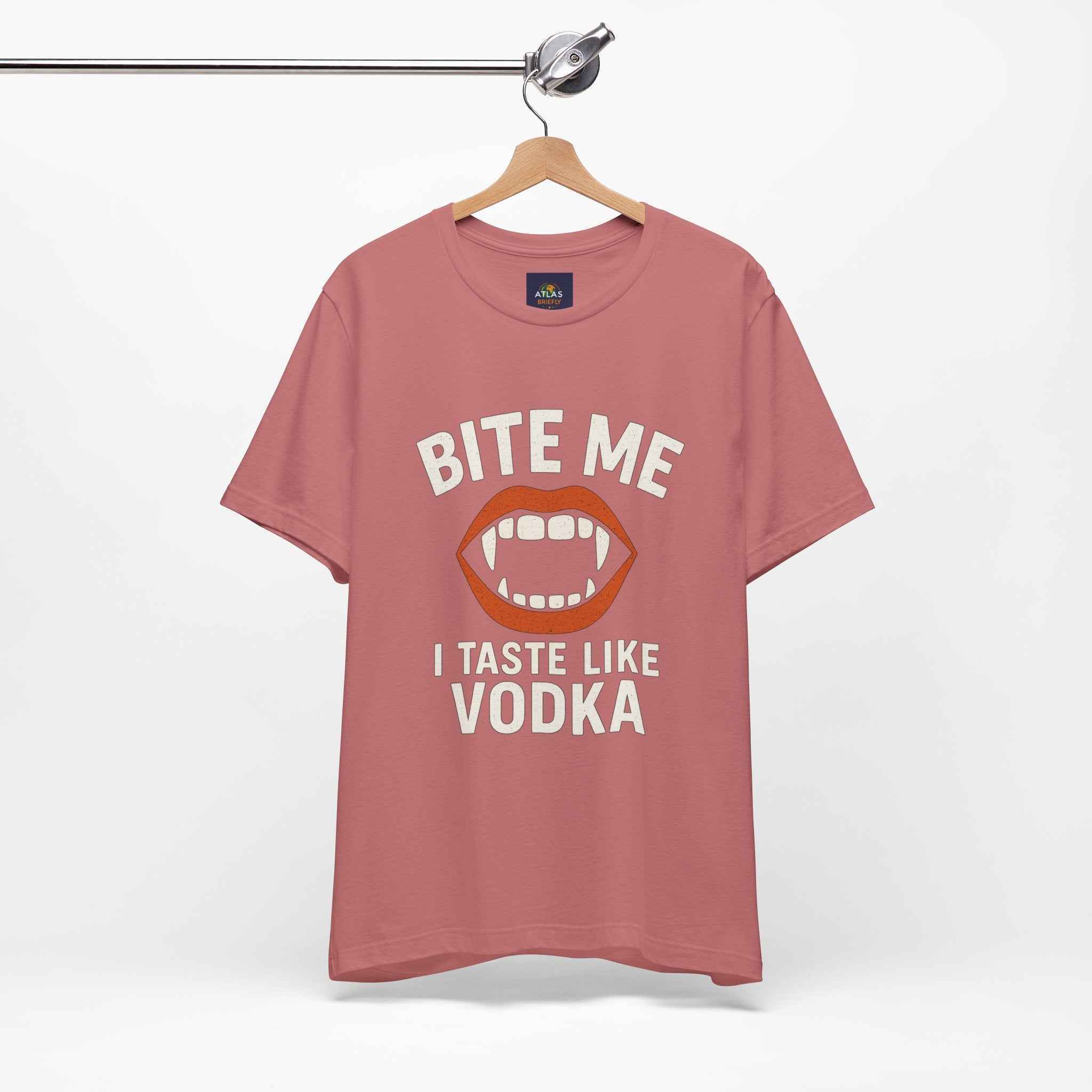 Funny Halloween Vodka T-Shirt – “Bite Me, I Taste Like Vodka” - Atlas Briefly