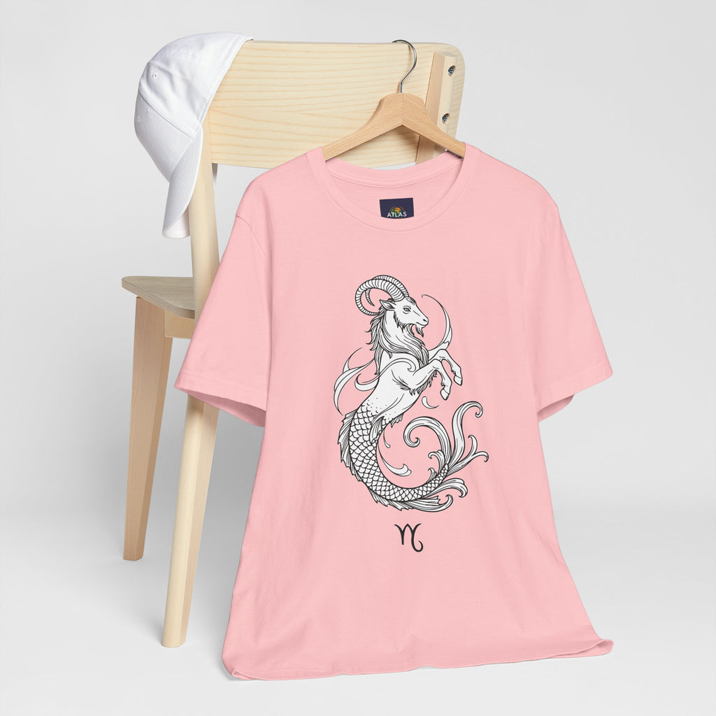 Capricorn Zodiac Tee - Unisex Minimalist Horoscope Shirt in Black and White