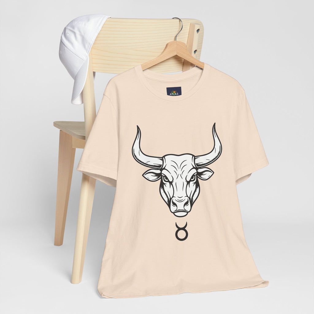 Taurus Zodiac T-Shirt - Minimalist Black and White Unisex T-Shirt