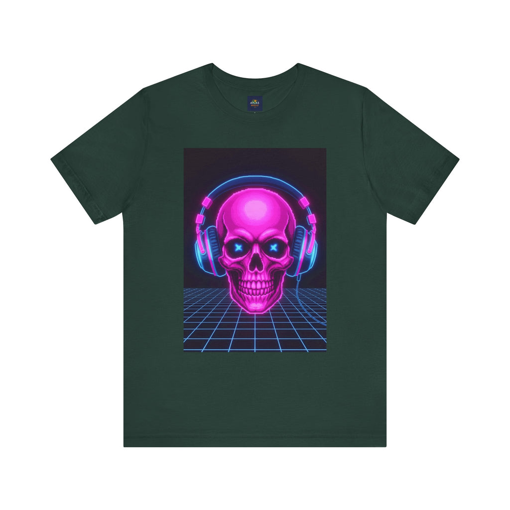 Neon Skull Synthwave Tee - Atlas Briefly