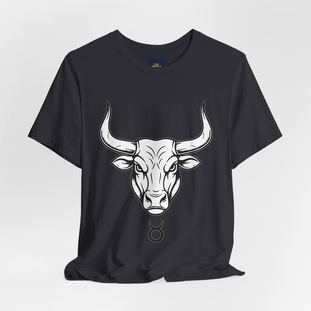 Taurus Zodiac T-Shirt - Minimalist Black and White Unisex T-Shirt