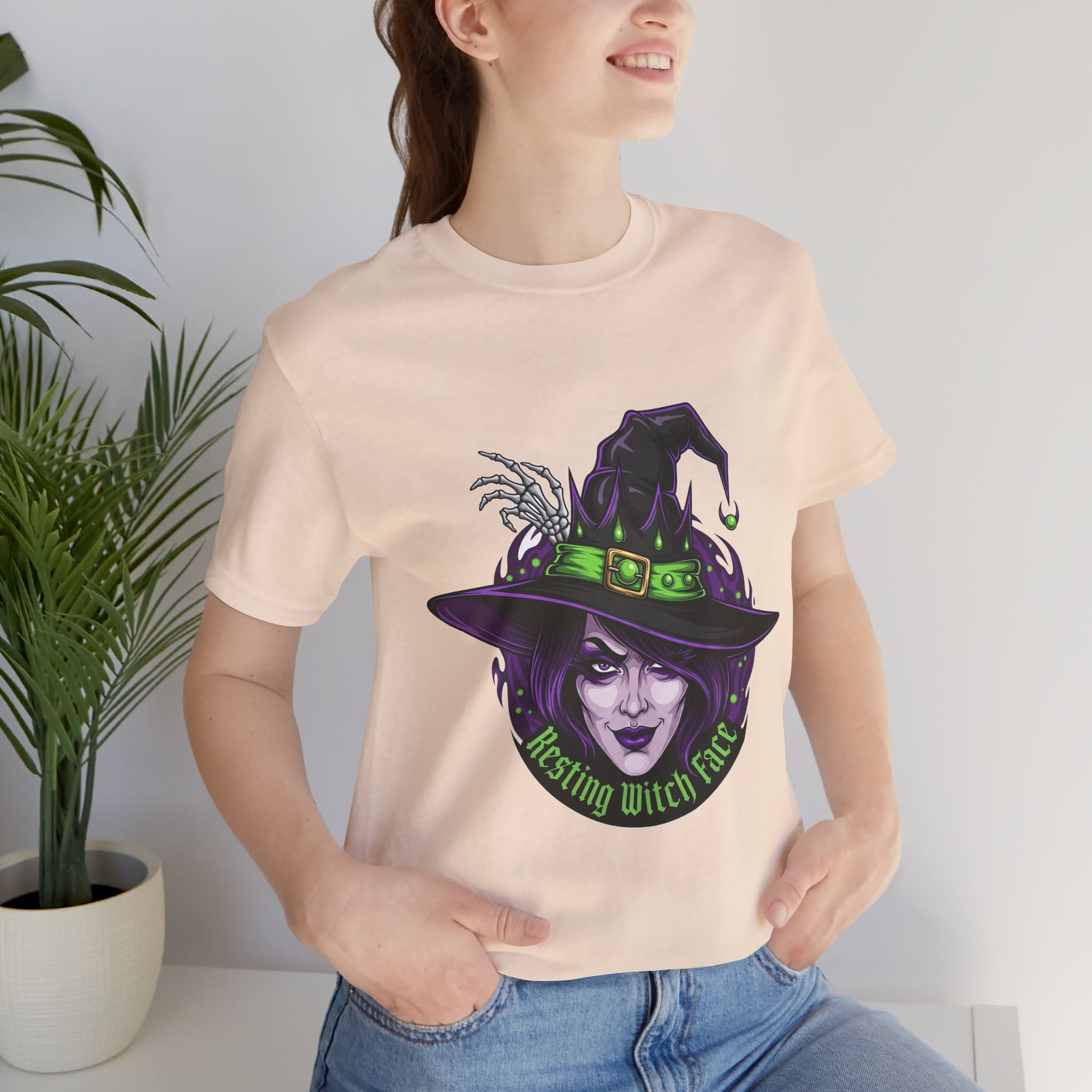 Resting Witch Face Halloween T-Shirt - Funny Witch Tee for Women & Men | Halloween Graphic Shirt - Atlas Briefly
