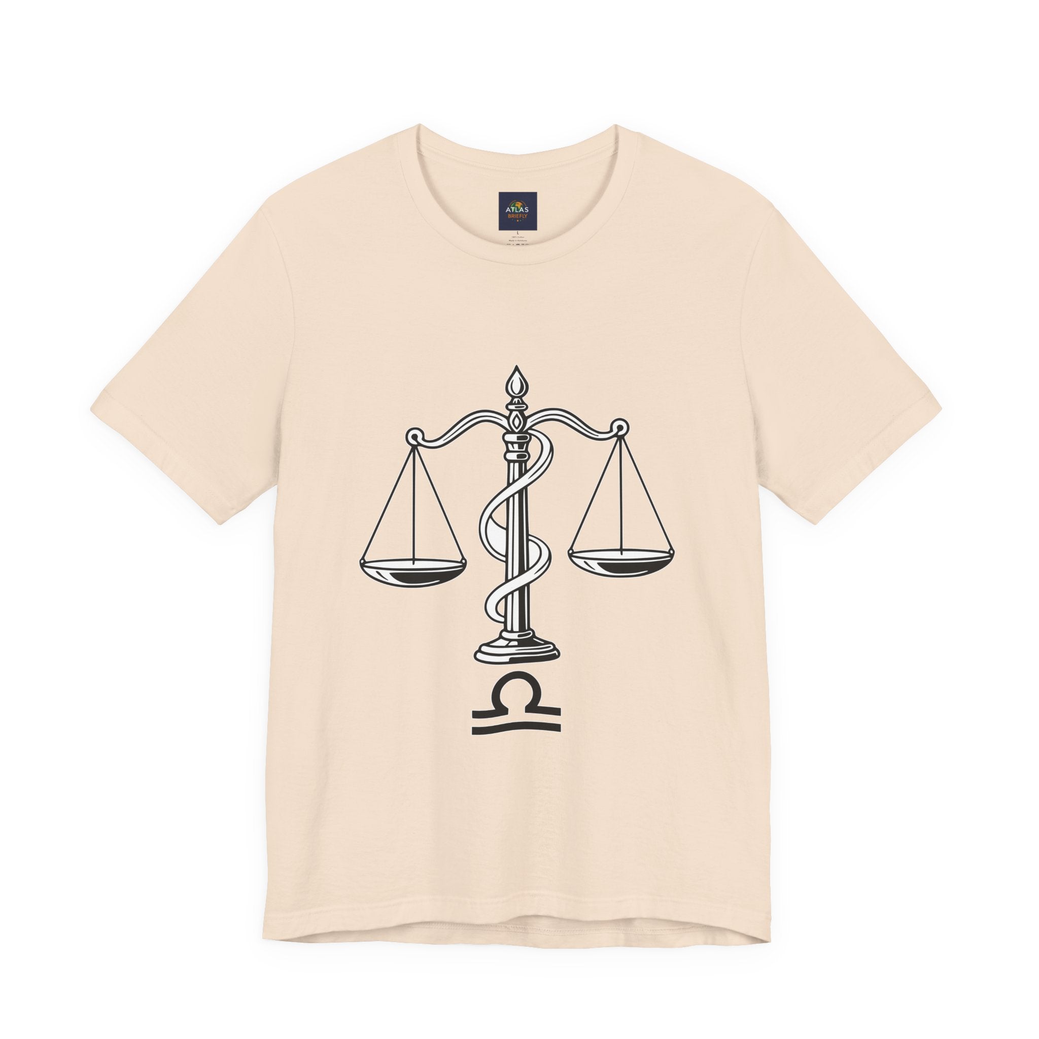 Libra Zodiac Tee - Stylish Unisex Minimalist Black and White Design