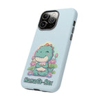 NamasTe-Rex Meditating Dinosaur Phone Case - Funny Yoga T-Rex Mobile Cover | Zen Tech Gift - Atlas Briefly