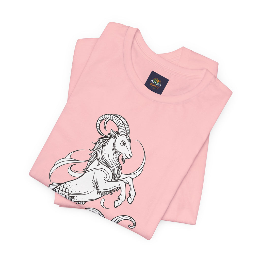 Capricorn Zodiac Tee - Unisex Minimalist Horoscope Shirt in Black and White